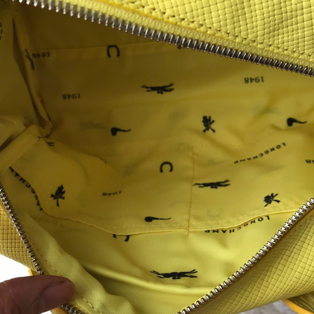 LONGCHOMP | Yellow ‘Quadri' Leather Satchel - Picture 8 of 9